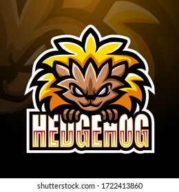 Hedgehog mascot esport logo design