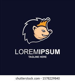hedgehog mascot logo illustration vector