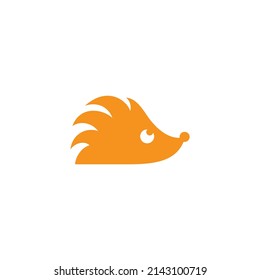 Hedgehog Mascot Minimalist Flat Vector Abstract Illustration Logo Icon Design Template Element