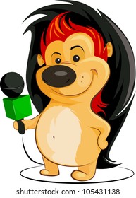 Hedgehog with microphone