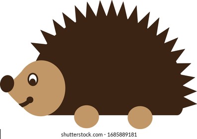 Hedgehog minimalist graphic Vector Design