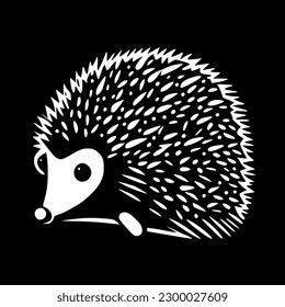 Hedgehog | Minimalist and Simple Silhouette - Vector illustration