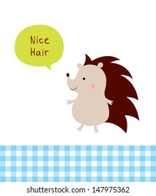 hedgehog with nice hair