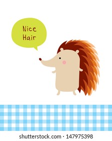 hedgehog with nice hair