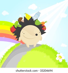 Hedgehog: no plastic shopping bags!