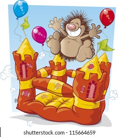 Hedgehog On A Bouncy Castle