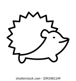 Hedgehog Outline Icon Animal Vector