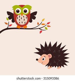 hedgehog and owl