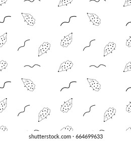 hedgehog pattern seamless pattern white background vector illustration