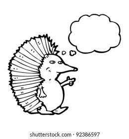 caricatura apuntando a hedgehog