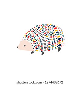 Hedgehog scandinavian poster 