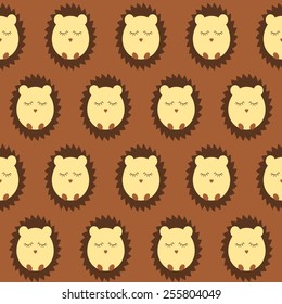 hedgehog seamless pattern