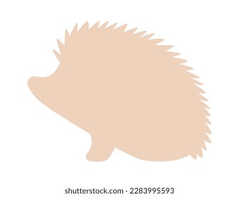 Hedgehog formen flache Ikone Cartoon Tier Silhouette. Vektorgrafik