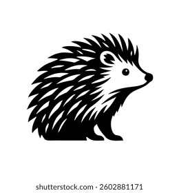 Hedgehog Silhouette isolated on white background