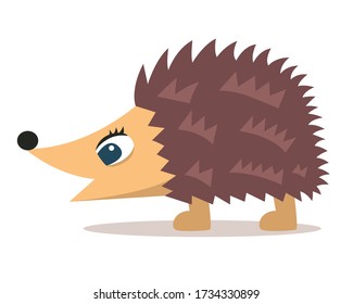 Hedgehog. Simple and clear flat illustration.