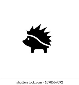 Hedgehog Symbol Logo. Tattoo Design. Vector Illustration.