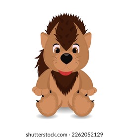 Hedgehog. Toy. Cartoon character. Vector. Graphics. Used for stickers, magazines, on covers, web design. Purpose, children's toys, coloring books, print on clothing.