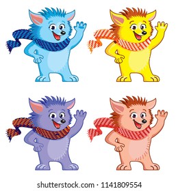 Hedgehog vector cartoon character