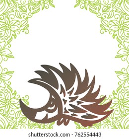 Hedgehog. Vector illustration.