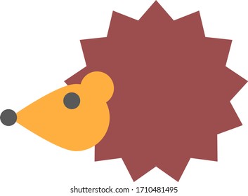 hedgehog vector illustration icon flat design