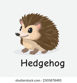 Hedgehog Vector Illustration: Spiky Woodland Creature Design