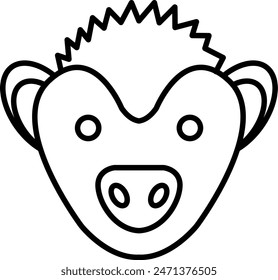 Hedgehog Vector Line Icon Design