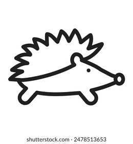 Hedgehog Vector Line Icon Design