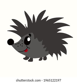Hedgehog vector on white background 