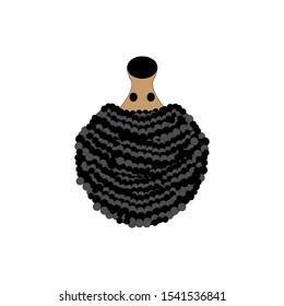 Hedgehog. View from above. Isolated on a white background. Vector graphics. Flat vector icon.