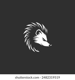 hedgehog wild animal logo vector illustration template design