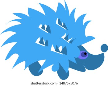 Hedgehog.Vector illustration of a cartoon character.