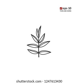 Hedgehyssop - vector thin line icon on white background. Symbol for web, infographics, print design and mobile UX/UI kit. Vector illustration, EPS10.