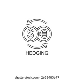 hedging icon , business icon vector