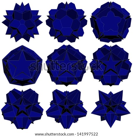 Hedra Star Transformation Structure Shape Vector