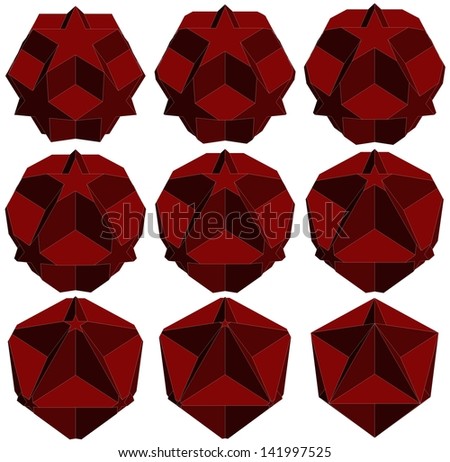 Hedra Star Transformation Structure Shape Vector
