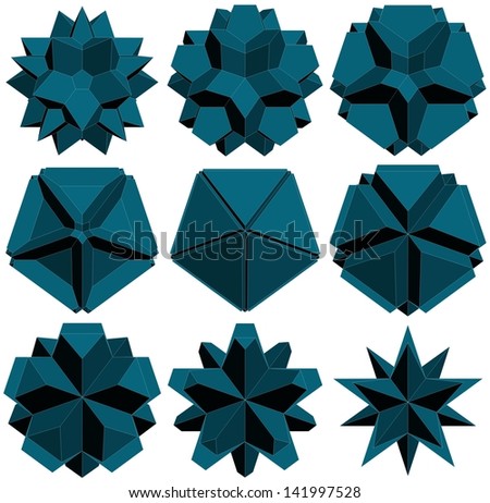 Hedra Star Transformation Structure Shape Vector