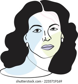 Hedy Lamarr vector illustration portrait