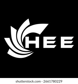 HEE-Briefdesign. HEE Letter Technologie Logo Design auf schwarzem Hintergrund. HEE Monogram Logo Design für Unternehmer und Unternehmen