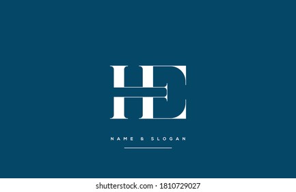 HE,EH,H,E  Abstract Letters Logo Monogram