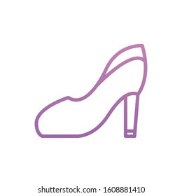 Heel icon design, Cloth fashion style wear store shop retail fabric and made theme Vector illustration