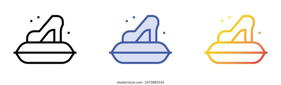 heel icon. Linear, Blue Fill and Gradient Style Design Isolated On White Background