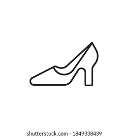 heel icon vector. outline style design. isolated on white background