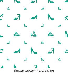 heel icons pattern seamless white background. Included editable filled woman shoe, shoe, heel sandals icons. heel icons for web and mobile.