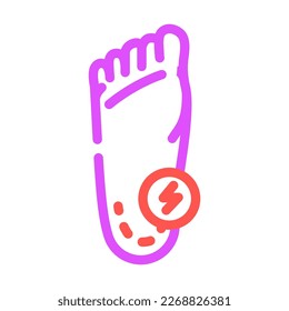 heel pain body ache color icon vector. heel pain body ache sign. isolated symbol illustration
