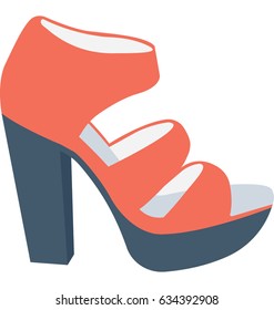 Heel Sandal Vector Icon