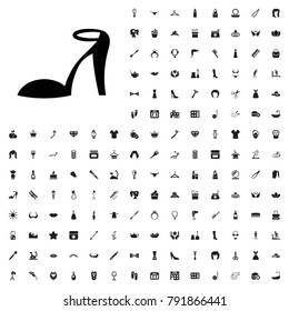Heel sandals icon illustration isolated vector. editable beauty icons vector set.