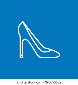 Heel shoe line icon.