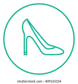 Heel shoe line icon.
