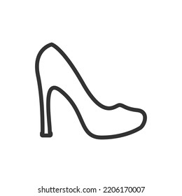 heel shoe outline vector icon heel shoe stock vector icon for web, mobile app and ui design