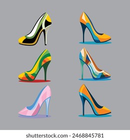Heel Shoe Vector logo Icon